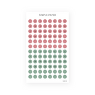 ’Tis The Season – red and green date dot stickers for planners and journaling