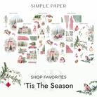 ’Tis The Season – Shop Favorites bundle stickers with winter village scenes, gifts, torn paper textures, botanicals, and festive illustrations for journaling
