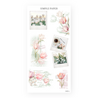 Vintage floral stickers featuring tulips, lilies of the valley, and Polaroid-inspired journaling elements – Tulip Memoirs Sheet J