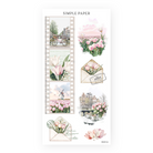 Storytelling sticker sheet with tulips, filmstrip panels, and vintage-style envelopes – Tulip Memoirs Sheet K