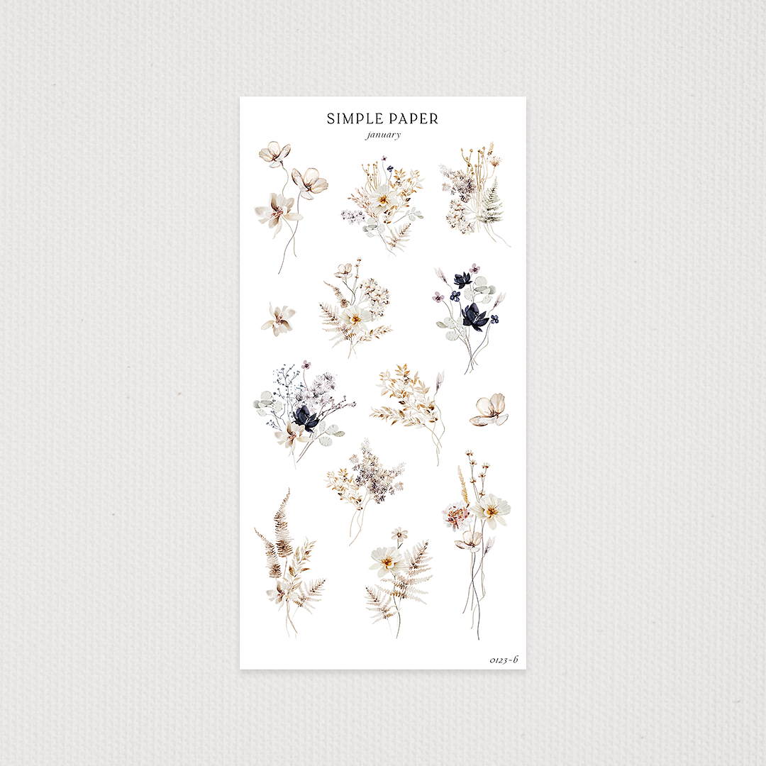 January - Sheet B - Simple Paper