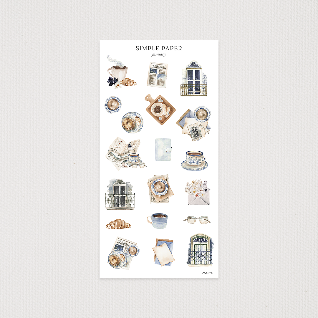 January - Sheet C - Simple Paper