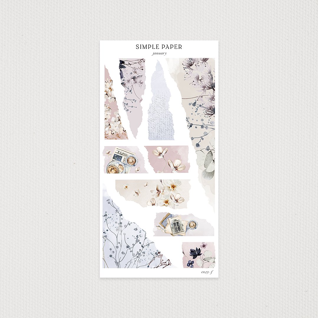 January - Sheet F - Simple Paper