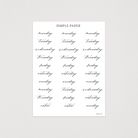 April - Sheet M - Simple Paper