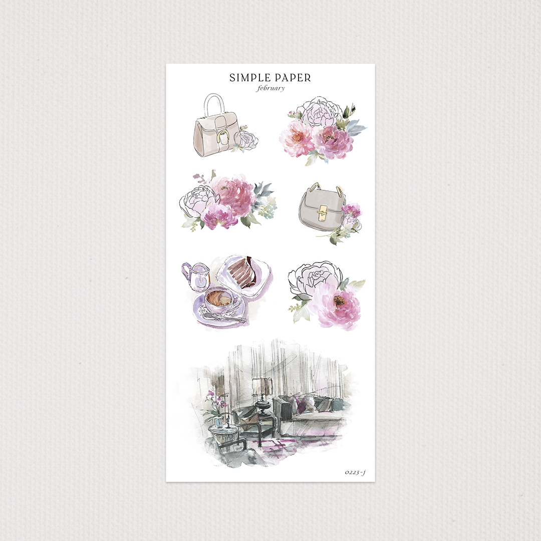 February - Sheet J - Simple Paper