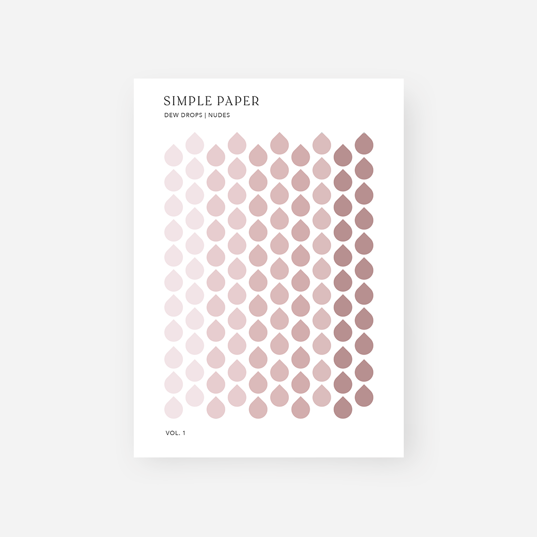 Dew Drops Stickers | Nude - Simple Paper