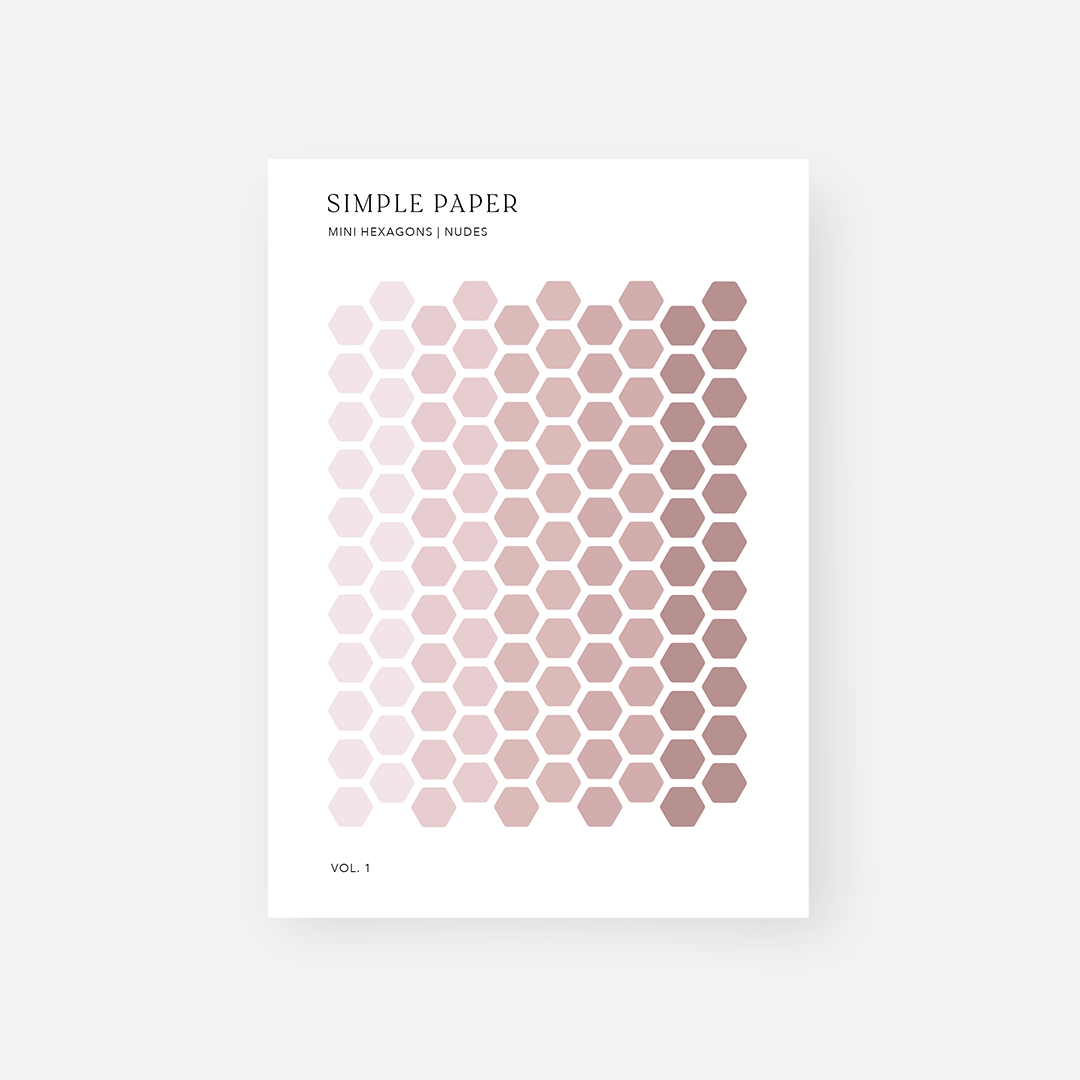 Mini Hexagon Stickers | Nude - Simple Paper