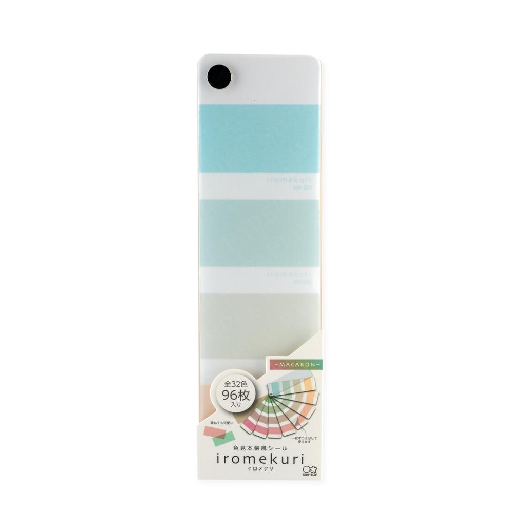 Sun-Star Iromekuri Stickers | Macaron Colors - Simple Paper 