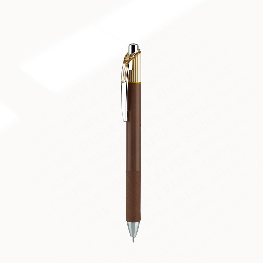 Pentel EnerGel Clena Gel Pen | Brown - Simple Paper 