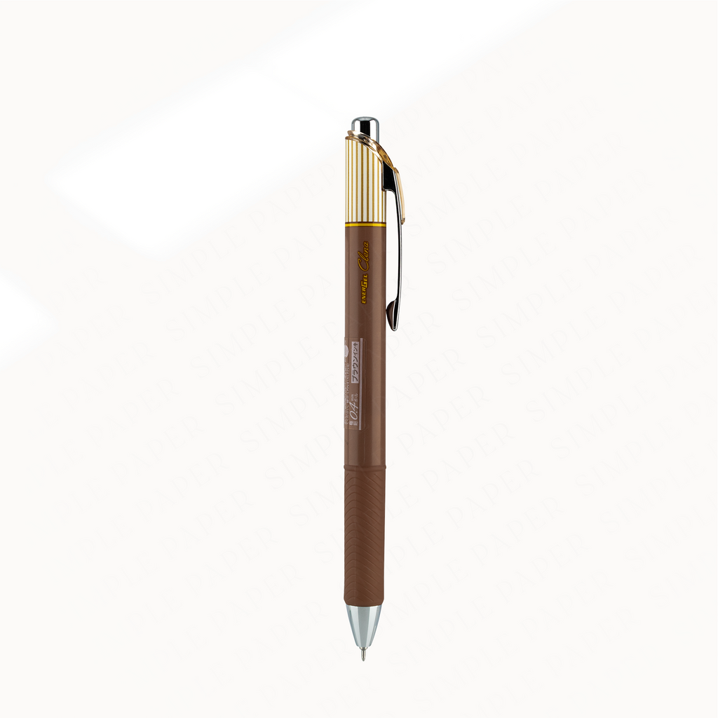 Pentel EnerGel Clena Gel Pen | Brown - Simple Paper 